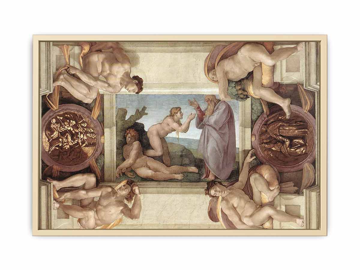 Creation of Eve (with ignudi and medallions) By Michelangelo Buonarroti