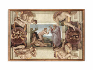 Creation of Eve (with ignudi and medallions) By Michelangelo Buonarroti