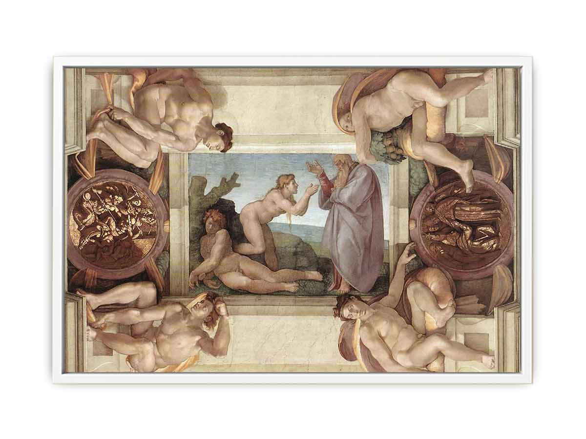 Creation of Eve (with ignudi and medallions) By Michelangelo Buonarroti
