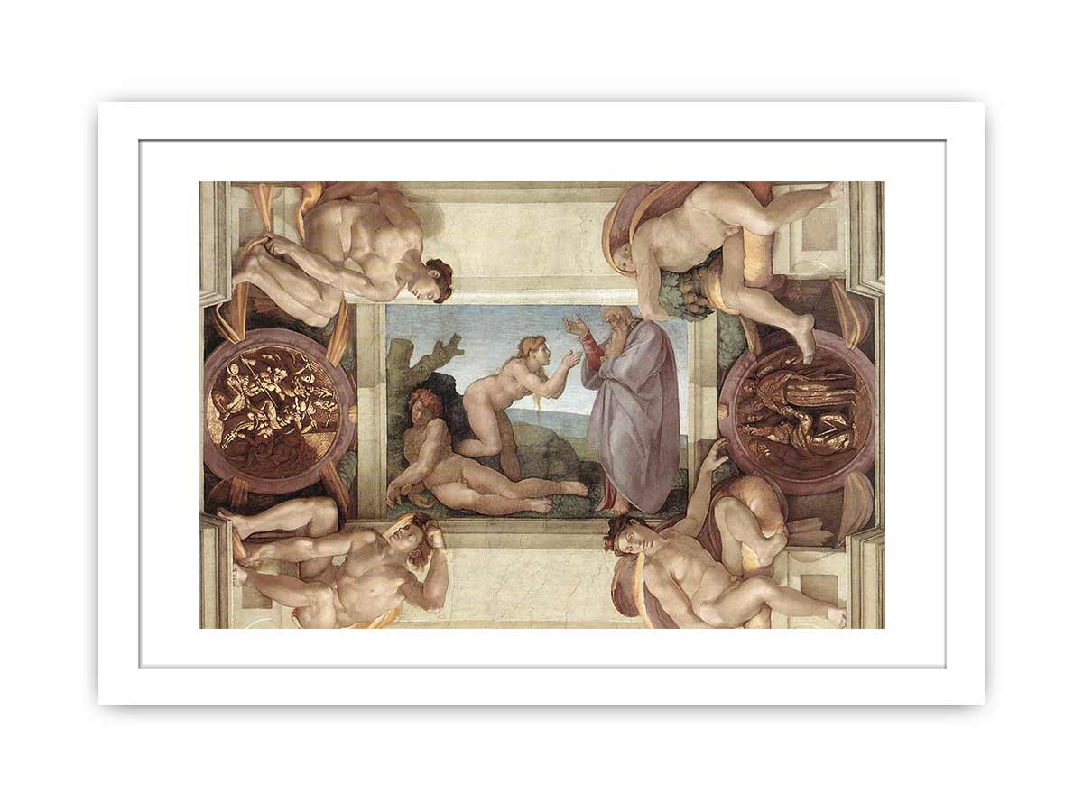 Creation of Eve (with ignudi and medallions) By Michelangelo Buonarroti