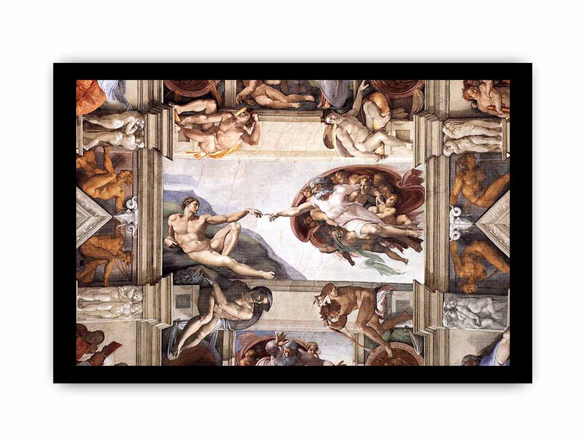The ceiling (detail):The Creation of Adam By Michelangelo Buonarroti