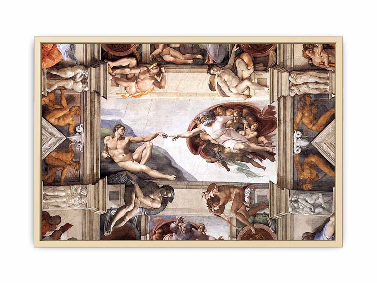 The ceiling (detail):The Creation of Adam By Michelangelo Buonarroti