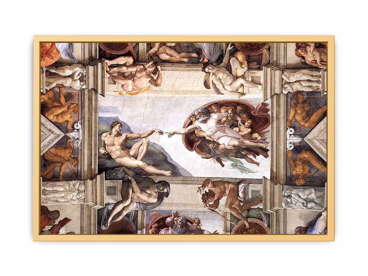 The ceiling (detail):The Creation of Adam By Michelangelo Buonarroti