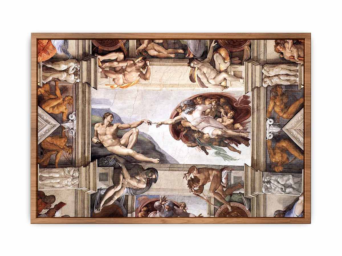 The ceiling (detail):The Creation of Adam By Michelangelo Buonarroti