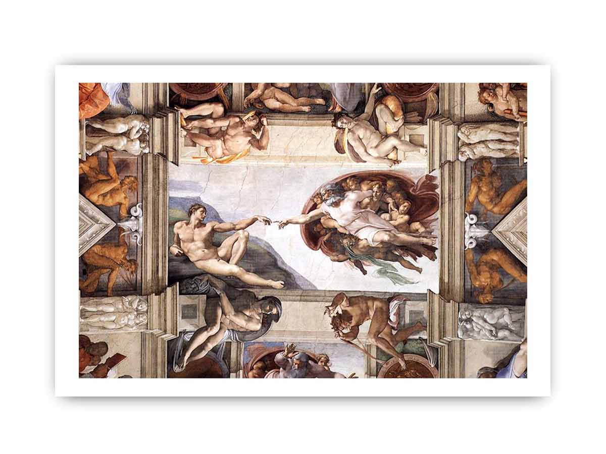 The ceiling (detail):The Creation of Adam By Michelangelo Buonarroti