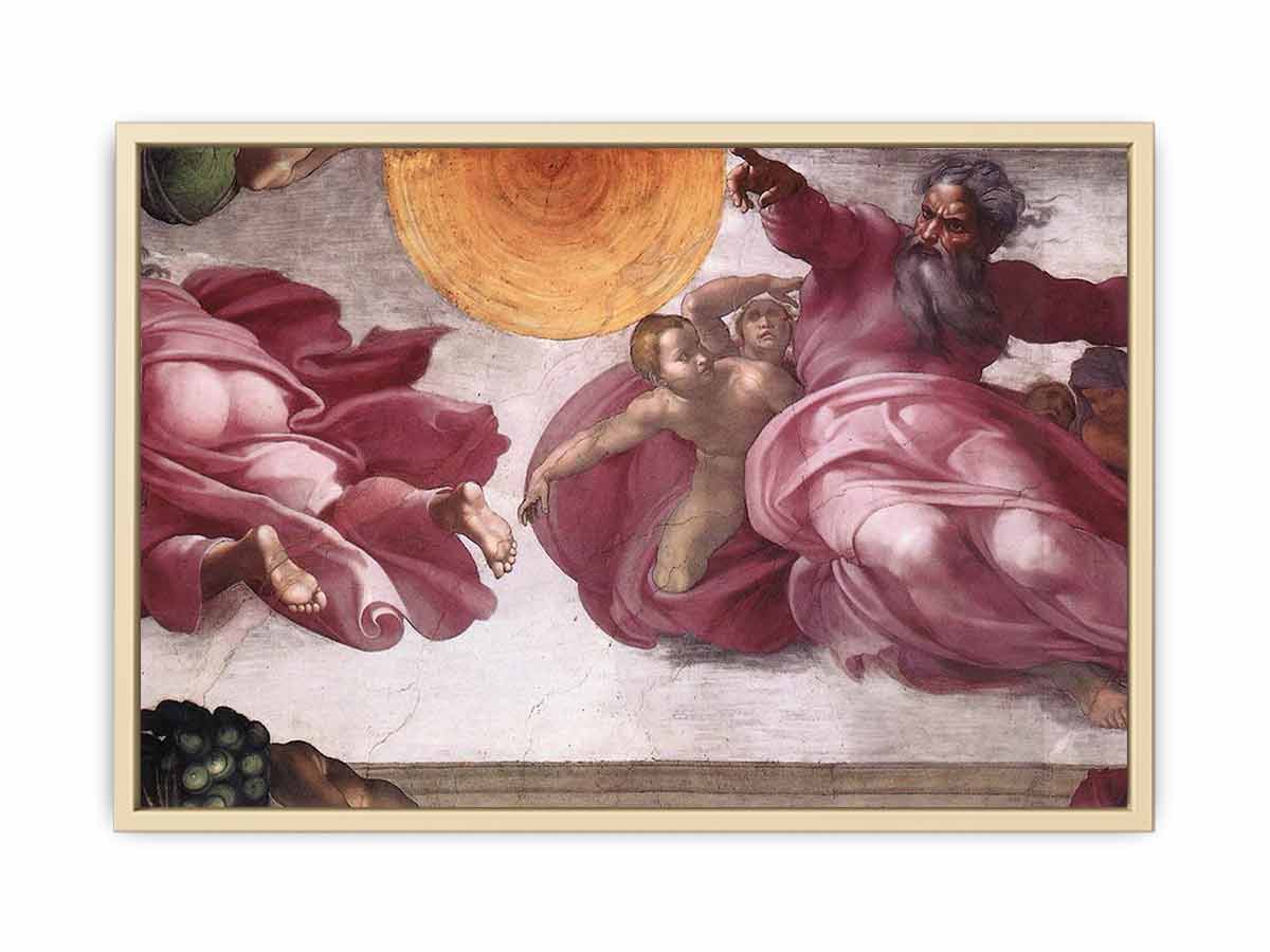 Creation of the Sun, Moon, and Plants By Michelangelo Buonarroti