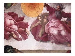 Creation of the Sun, Moon, and Plants By Michelangelo Buonarroti