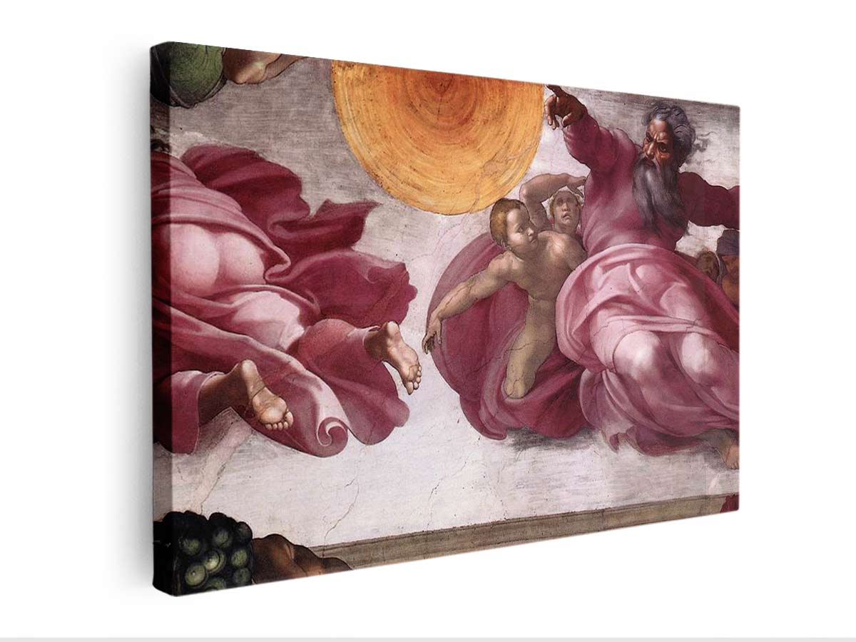 Creation of the Sun, Moon, and Plants By Michelangelo Buonarroti