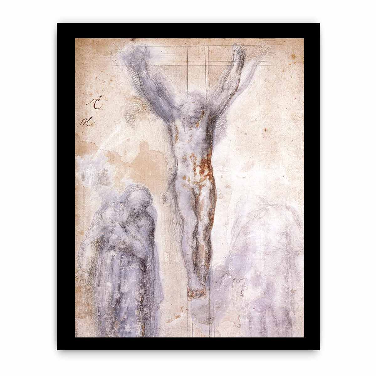 Christ Crucified between the Virgin and Nicodemus c. 1552-54 By Michelangelo Buonarroti