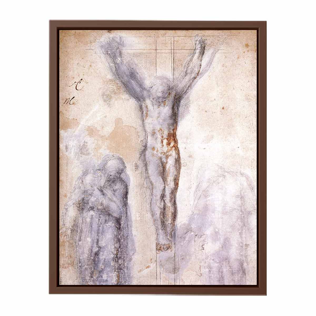 Christ Crucified between the Virgin and Nicodemus c. 1552-54 By Michelangelo Buonarroti