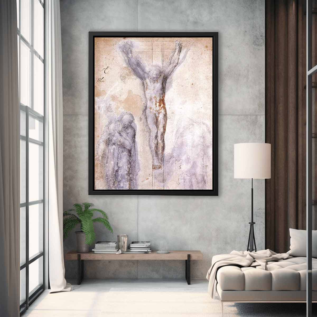 Christ Crucified between the Virgin and Nicodemus c. 1552-54 By Michelangelo Buonarroti