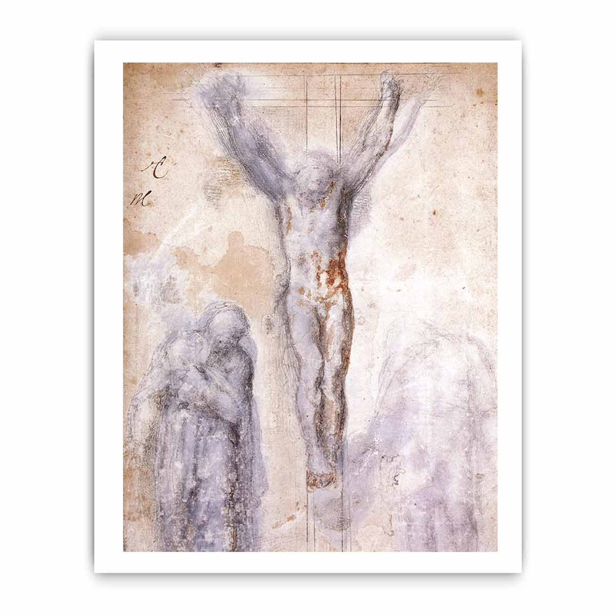 Christ Crucified between the Virgin and Nicodemus c. 1552-54 By Michelangelo Buonarroti