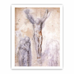 Christ Crucified between the Virgin and Nicodemus c. 1552-54 By Michelangelo Buonarroti
