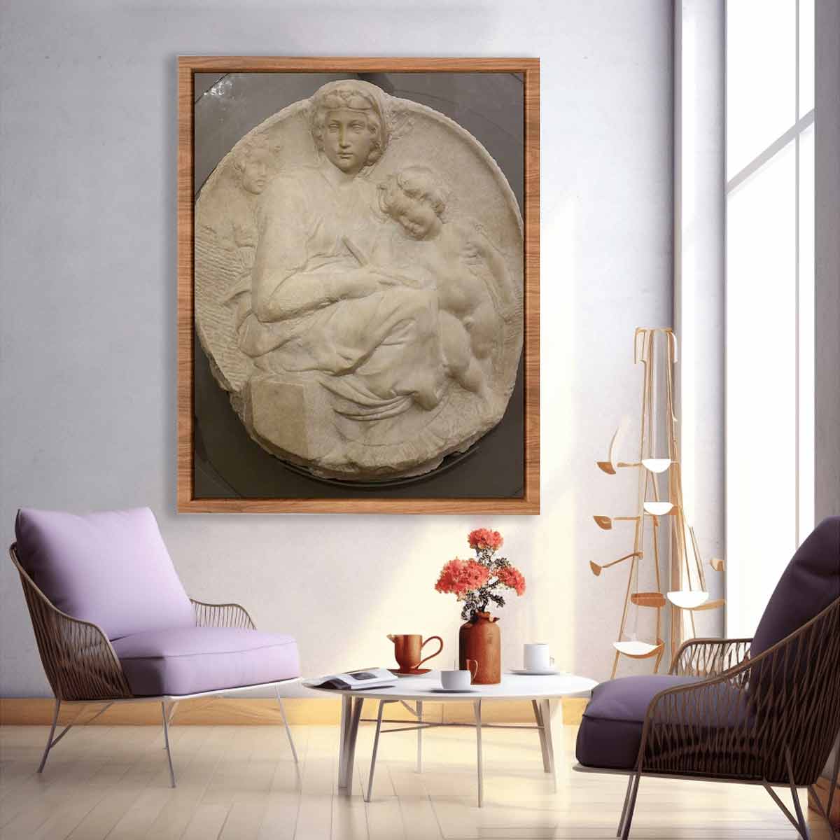 Madonna (Tondo Pitti) By Michelangelo Buonarroti