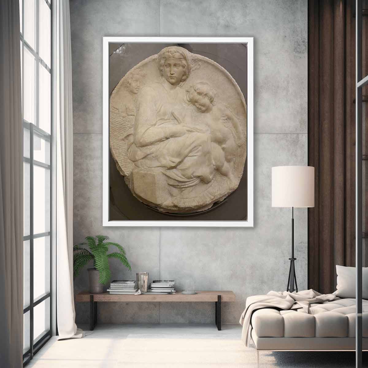 Madonna (Tondo Pitti) By Michelangelo Buonarroti