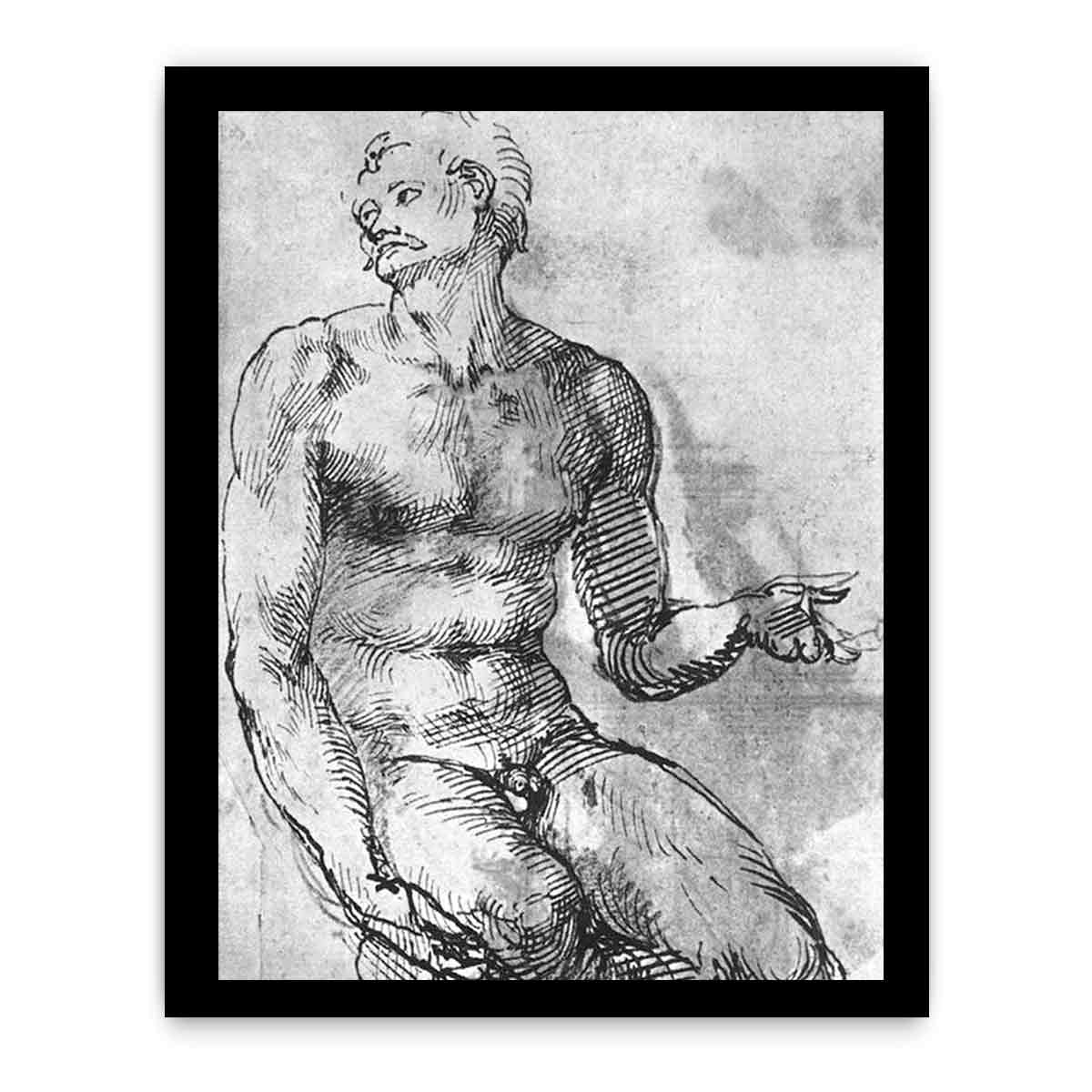 Nude Man from the Front By Michelangelo Buonarroti