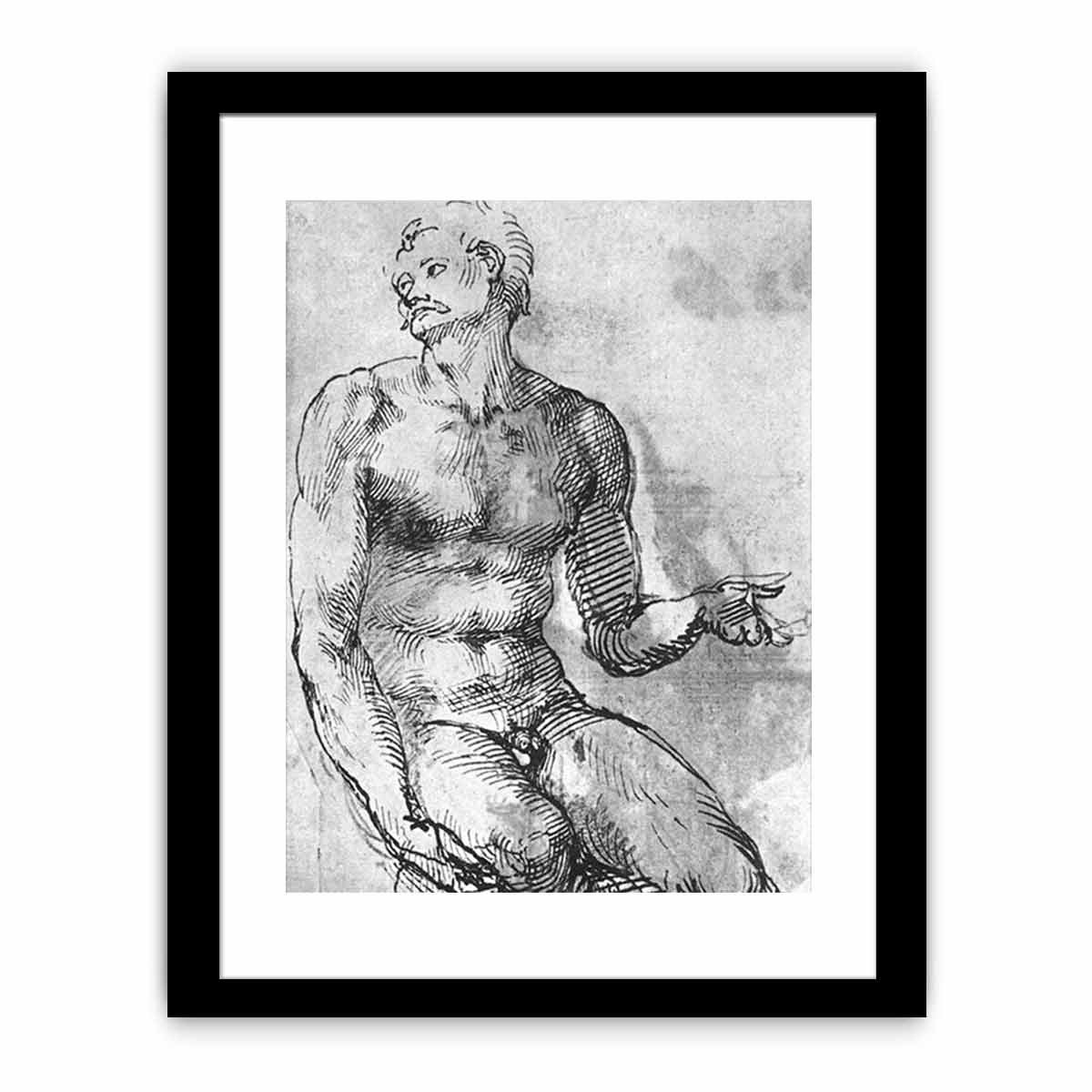 Nude Man from the Front By Michelangelo Buonarroti
