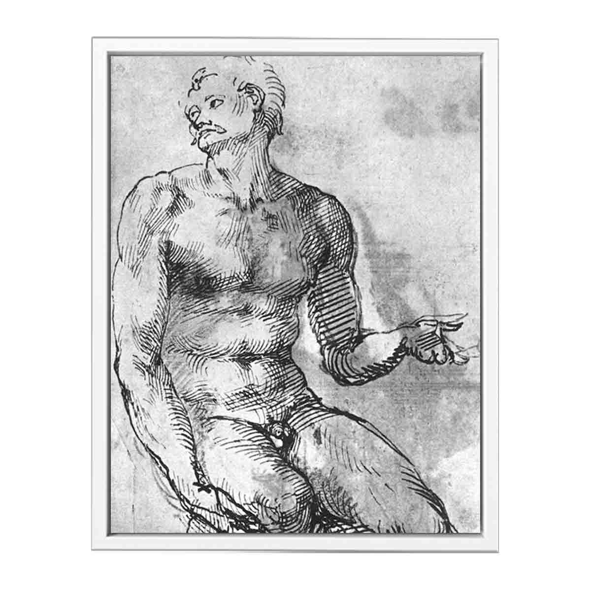 Nude Man from the Front By Michelangelo Buonarroti