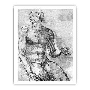 Nude Man from the Front By Michelangelo Buonarroti