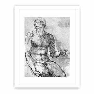 Nude Man from the Front By Michelangelo Buonarroti