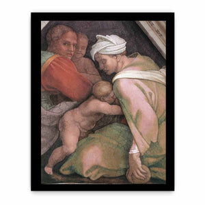 Ancestors of Christ- figures (3) (detail) 1510 By Michelangelo Buonarroti