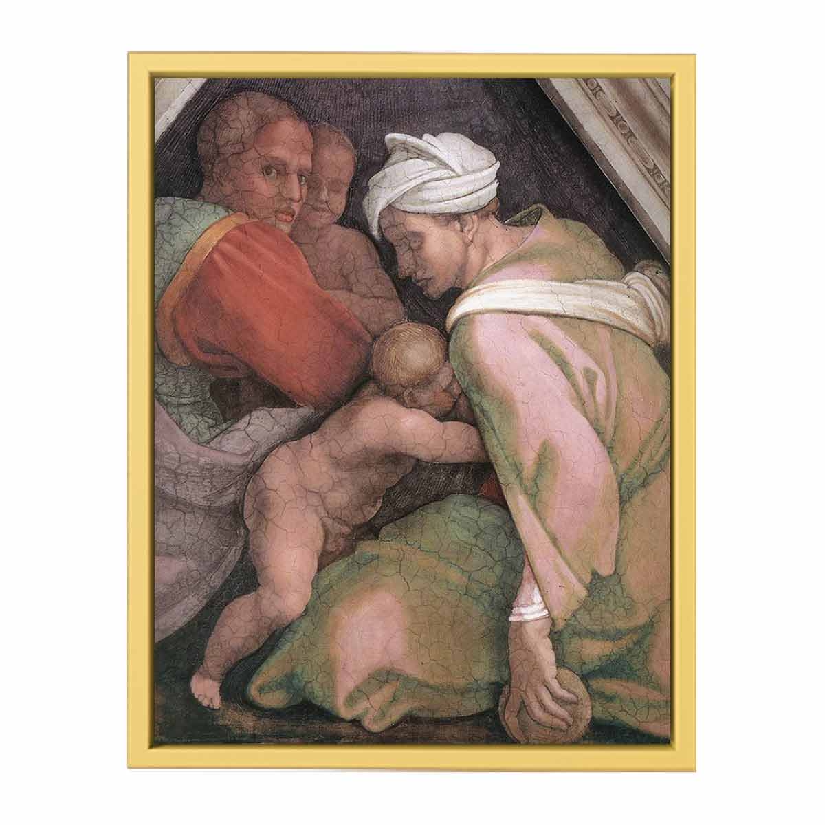 Ancestors of Christ- figures (3) (detail) 1510 By Michelangelo Buonarroti