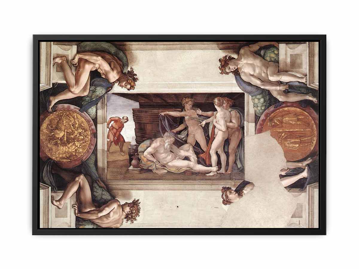 Drunkenness of Noah (with ignudi and medallions) By Michelangelo Buonarroti