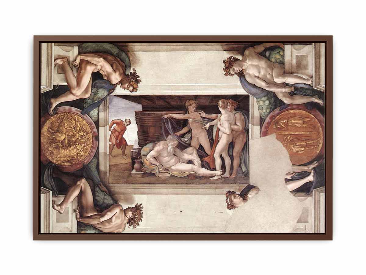Drunkenness of Noah (with ignudi and medallions) By Michelangelo Buonarroti