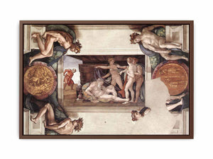 Drunkenness of Noah (with ignudi and medallions) By Michelangelo Buonarroti