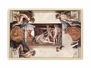 Drunkenness of Noah (with ignudi and medallions) By Michelangelo Buonarroti