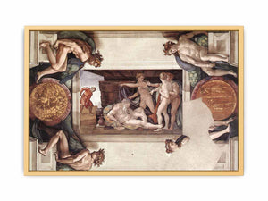 Drunkenness of Noah (with ignudi and medallions) By Michelangelo Buonarroti
