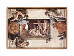 Drunkenness of Noah (with ignudi and medallions) By Michelangelo Buonarroti