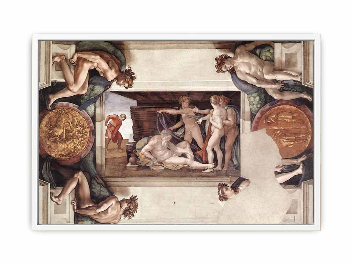 Drunkenness of Noah (with ignudi and medallions) By Michelangelo Buonarroti