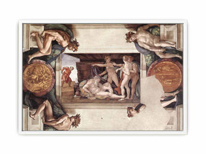 Drunkenness of Noah (with ignudi and medallions) By Michelangelo Buonarroti