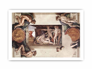 Drunkenness of Noah (with ignudi and medallions) By Michelangelo Buonarroti