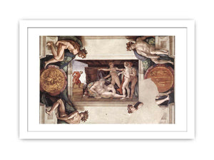 Drunkenness of Noah (with ignudi and medallions) By Michelangelo Buonarroti