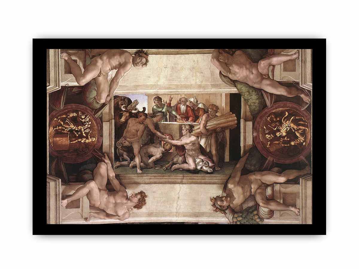 Sacrifice of Noah (with ignudi and medallions) By Michelangelo Buonarroti