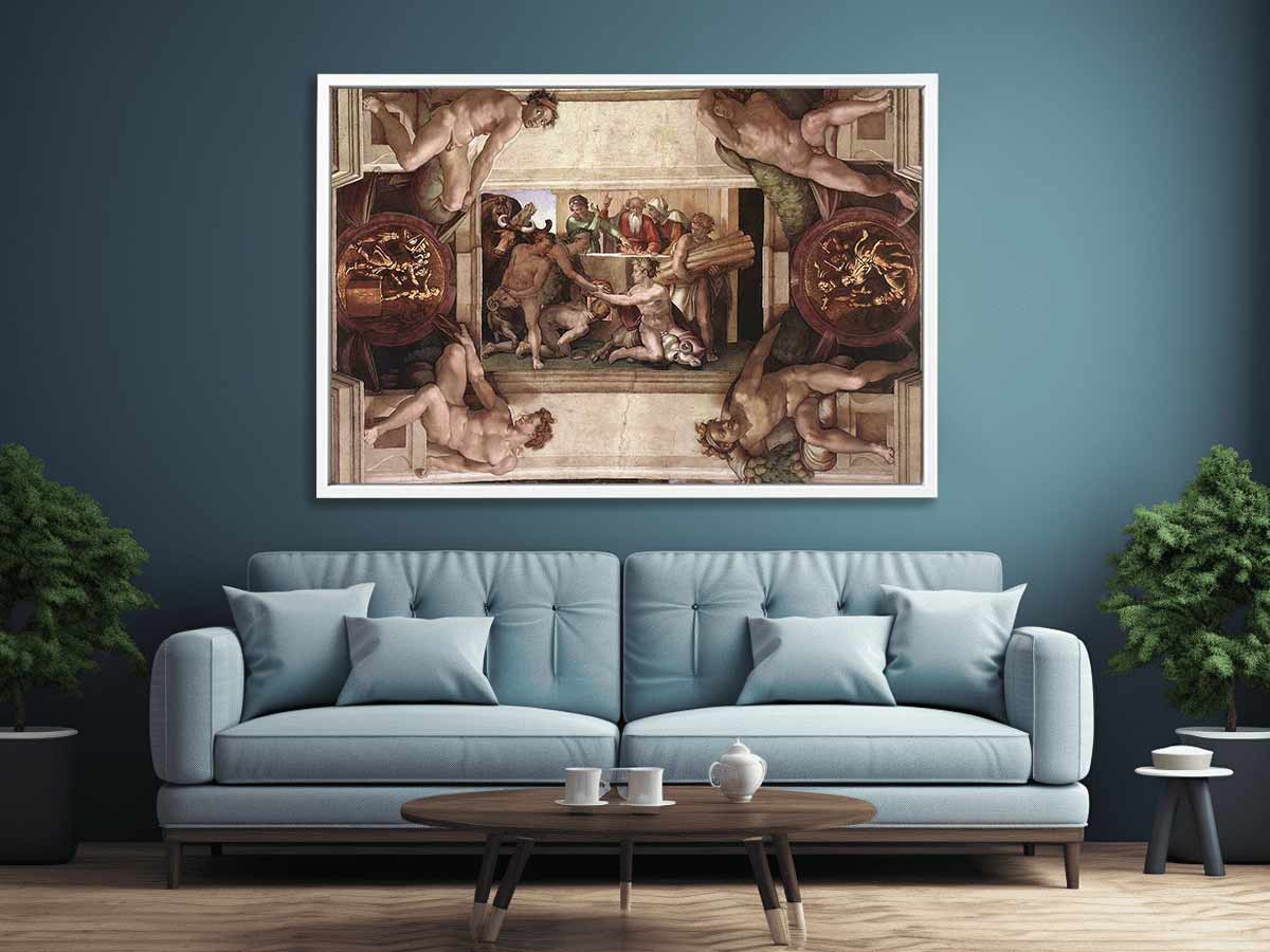 Sacrifice of Noah (with ignudi and medallions) By Michelangelo Buonarroti