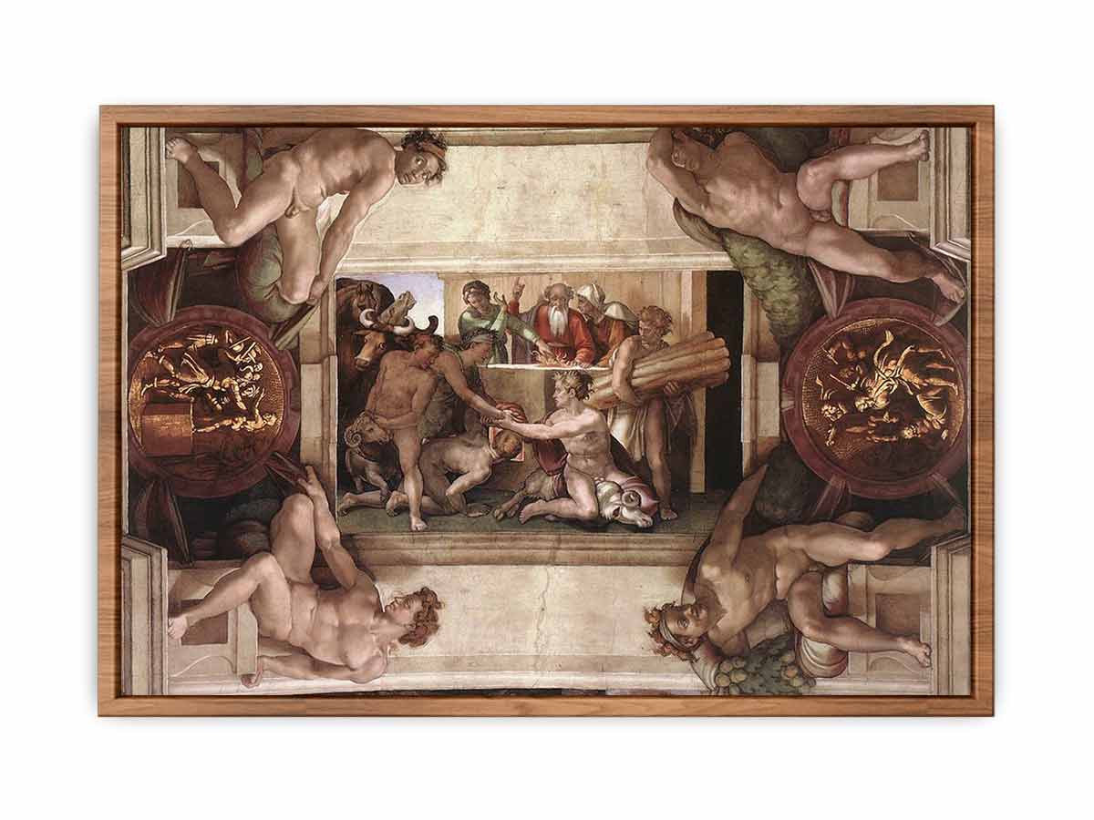 Sacrifice of Noah (with ignudi and medallions) By Michelangelo Buonarroti