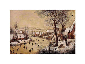 Winter Landscape with Skaters and Bird Trap 1565