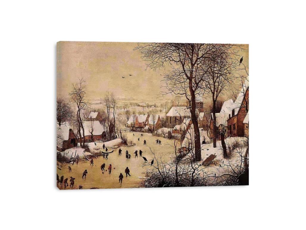 Winter Landscape with Skaters and Bird Trap 1565