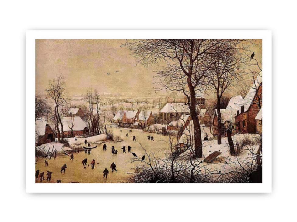 Winter Landscape with Skaters and Bird Trap 1565