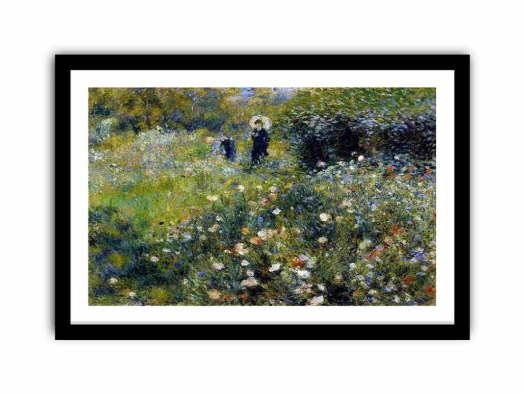 Woman with a Parasol in a Garden