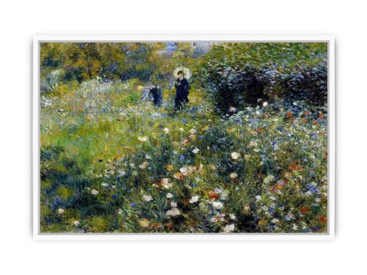 Woman with a Parasol in a Garden