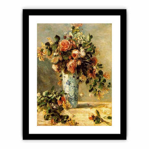 Roses And Jasmine In A Delft Vase