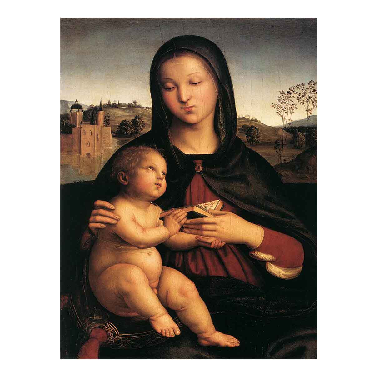 Madonna and Child with the Book By Raphael