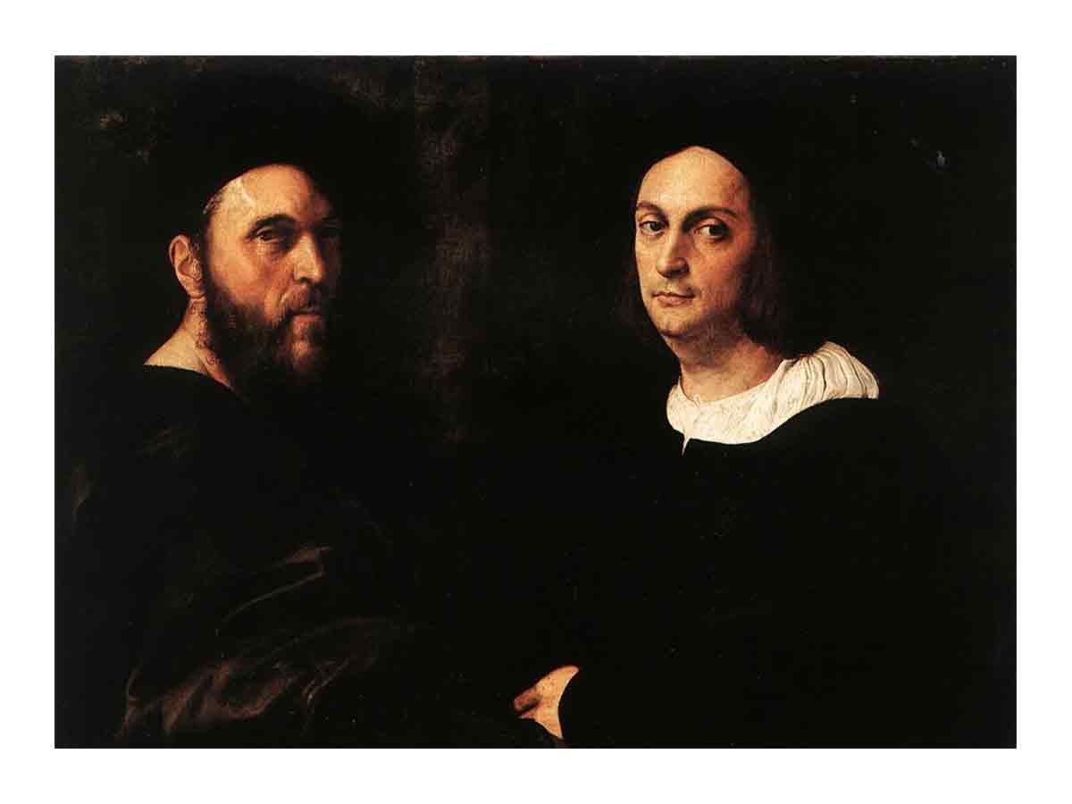 Double Portrait By Raphael