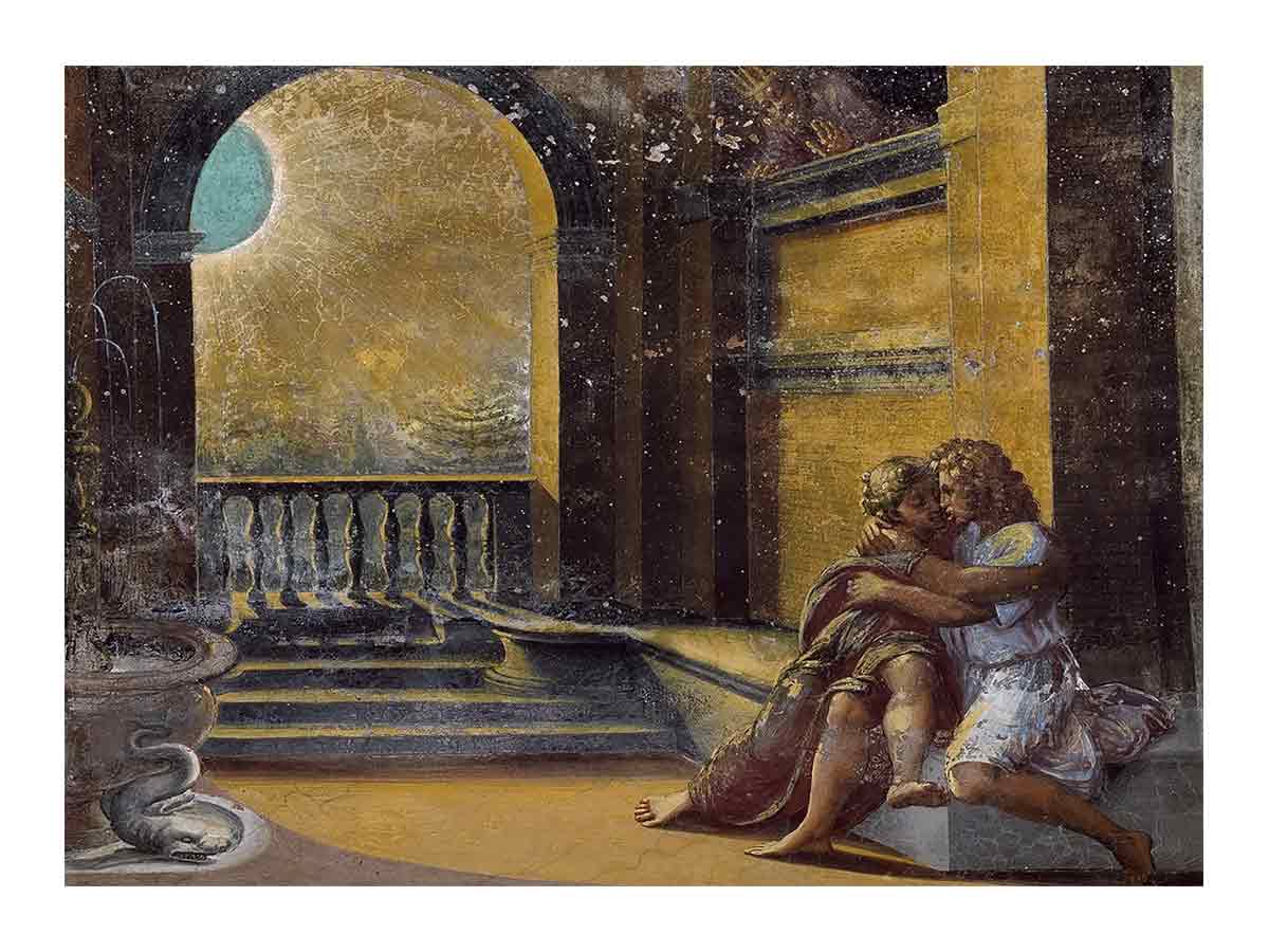Isaac and Rebecca Spied upon by Abimelech By Raphael