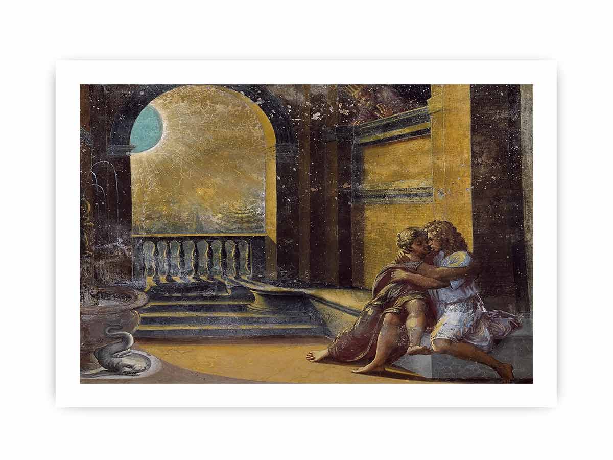 Isaac and Rebecca Spied upon by Abimelech By Raphael