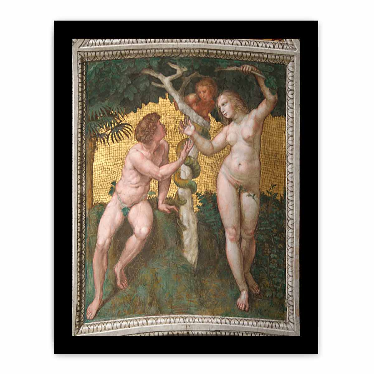 Adam and Eve (ceiling panel) By Raphael
